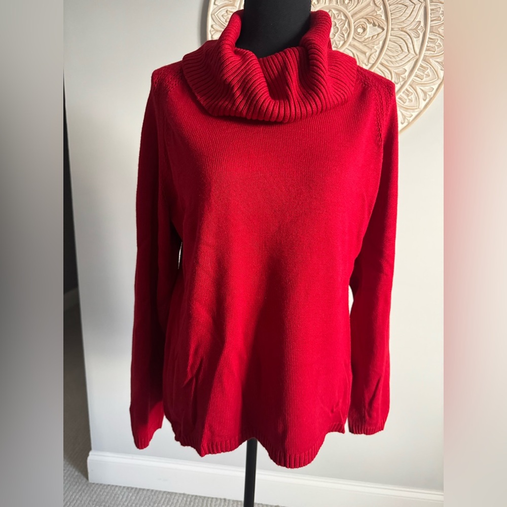 Claiborne size large Cozy Red cowl neck Sweater